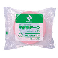 【ガムテープ】 カラー布粘着テープ No.102N 0.30mm厚 ピンク 幅50mm×長さ25m ニチバン 1巻