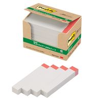 スリーエム(3M) ポストイット ふせん 付箋 再生紙 75mm×12.5mm ホワイト（赤線入り） 1箱（20冊入） 5601-W/R