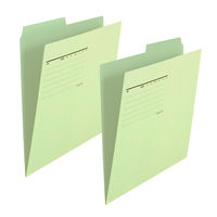 プラス カットフォルダー 2山 A4 緑 FL-062IF GR 1パック(10枚)