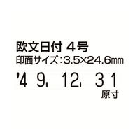 シャチハタ Xスタンパー回転日付印 欧文日付 4号 XNDB-4/H-K 1個（直送品）