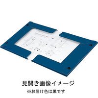 キングジム 図面ファイルGS A2サイズ用・2つ折 黒 1172（直送品）