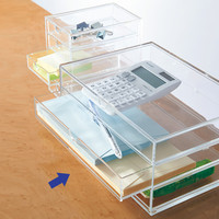 スマイル アクリル収納ケース 3段 741164 1個