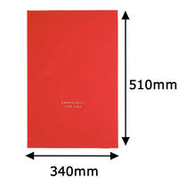 梨地バッグ　L　レッド　1袋（30枚入）　ヘッズ