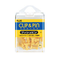 プラス　プッシュピン　イエロー　CP-103P　1箱（20本入）　（直送品）