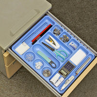 プラス　デスクトレー　ブルー　L　BL　（直送品）