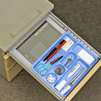 プラス デスクトレー ブルー M BL 1個