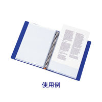 リヒトラブ　クリヤーブックルポ30P　A4S　青　N4613-8　(取寄品)（直送品）