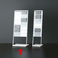 アスクル アーバンエントランス パンフレットスタンド A42列 ホワイト 幅497×奥行400×高さ1260mm 1台 6段 カタログスタンド オリジナル