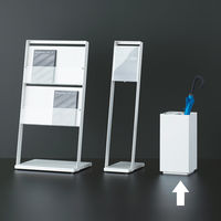 アスクル アーバンエントランス 傘立て 16本用 ホワイト 幅250×奥行250×高さ500mm 1台  オリジナル