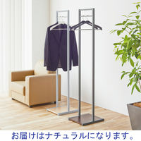 アスクル おもてなしスタイル コートハンガー ナチュラル 幅350×奥行400×高さ1634mm 1台 オリジナル スリム ハンガーラック オリジナル