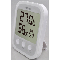 ドリテック　デジタル温湿度計　オプシスプラス　ホワイト　O-251WT