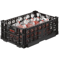 【折りたたみコンテナ】 三甲 オリコンEP42A-B 41.9L ブラック 1個