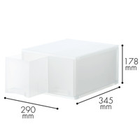 岩崎工業　再生PP引き出しケース　深型ハーフ　クリア　ST6103RN  オリジナル