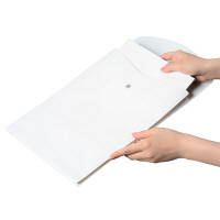プラス　シンプルワーク　ポケット付エンベロープマチ付　A4タテ　ホワイト　88273　1袋（10枚入）