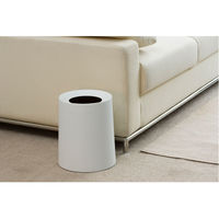 ideaco TUBELOR HOMME（チューブラーオム） リッチホワイト 1個 丸型ダストボックス おしゃれ ゴミ箱 幅260×奥行260×高さ315mm