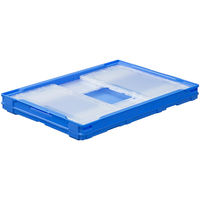 【折りたたみコンテナ】 アスクル 「現場のチカラ」 ペタンコO-30B ブルー 1セット（100個：5個入×20箱）  オリジナル