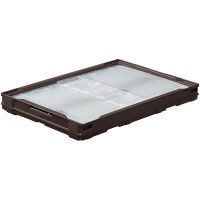 【折りたたみコンテナ】 アスクル 「現場のチカラ」 ペタンコO-50B ブラウン 1セット（100個：5個入×20箱）  オリジナル