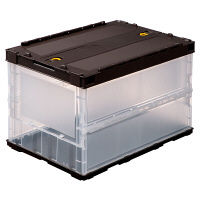 【折りたたみコンテナ】 アスクル 「現場のチカラ」 ペタンコC-50B ブラウン 1セット（100個：5個入×20箱）  オリジナル