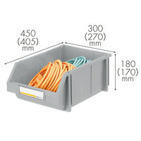 【パーツボックス】　現場のチカラ　組み合わせ収納ボックス　グレー　ＬＬ　1セット（4個入） オリジナル