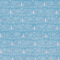 白雪 友禅ふきん 吸水性がよく すぐ乾く 友禅染め かや織りふきん 台拭き 食器拭き ブッダ ナイルブルー 1枚