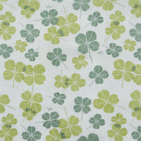 白雪 友禅ふきん 吸水性がよく すぐ乾く 友禅染め かや織りふきん 台拭き 食器拭き クローバー 若葉 1枚