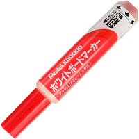 ホワイトボードマーカー ノックル 中字丸芯 赤 10本 ぺんてる