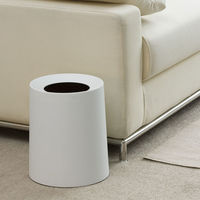 ideaco TUBELOR HOMME（チューブラーオム） ブラウン 1個 丸型ダストボックス おしゃれ ゴミ箱 幅260×奥行260×高さ315mm