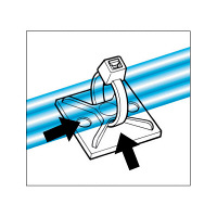 INSULOK(R) (インシュロック) ケーブルタイ  マウントベース 粘着付 標準 屋内用 乳白 MB3A 1パック (100本入)