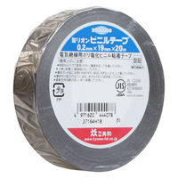 【ビニールテープ】 ミリオン 電気絶縁用ビニルテープ 黒 幅19mm×長さ20m 共和 1巻