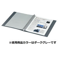 コクヨ　クリヤーブック（替紙式）　B5タテ　26穴 18ポケット　ダークグレー　ラ-321DM 1冊
