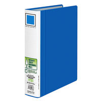 コクヨ　チューブファイル　エコツインR（間伐材使用）　A4タテ　とじ厚50mm　青　両開きパイプ式ファイル　フ-RTK650NB　1冊