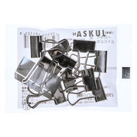アスクル　ダブルクリップ　豆　シルバー　1袋（100個：10個入×10パック）　幅15mm  オリジナル
