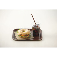 木製ノンスリップトレー・お盆　マホガニー　SS　１２枚