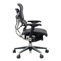 【組立設置込】エルゴヒューマン ベーシック ロータイプ オフィスチェア エラストメリックメッシュ 肘付  ブラック/KM11 EH-LAM 1脚（取寄品）