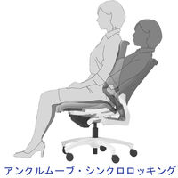 【設置込】イトーキ　エフチェア　クロスバック　ハイバック　ベースカラーホワイト　肘無し　ストロングブルー　KF-330GS-W9A3　1脚（直送品）