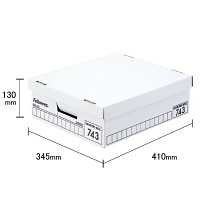 収納ボックス　フェローズ　バンカーズボックス　743　A4ハーフ　黒　6枚