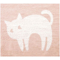 テンダイ　ジャガードパイルケット　猫柄（ピンク）