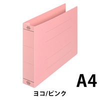 プラス　フラットファイル厚とじ500　A4ヨコ　ピンク　No.022SW（87998）　1袋(10冊入)