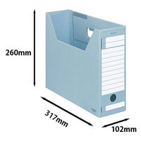 コクヨ　ファイルボックス-FS　＜Dタイプ＞　A4ヨコ　背幅102mm　青　A4-LFD-B　1セット（5冊）