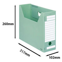 コクヨ　ファイルボックス-FS　＜Dタイプ＞　A4ヨコ　背幅102mm　緑　A4-LFD-D　1セット（5冊）