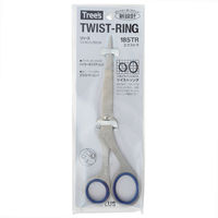 プラス　はさみ　ステンレス　ツイストリング　エクストラ　全長185mm　ブルー　SC-185TR　34925　3本