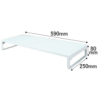 リヒトラブ(LIHIT LAB.) 机上台 幅590mm 白（ホワイト） A7332-0 3台