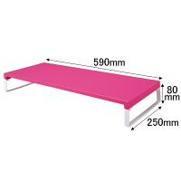 リヒトラブ(LIHIT LAB.) 机上台 幅590mm 赤（レッド） A7332-3 3台