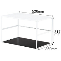 リヒトラブ(LIHIT LAB.) 机下台 幅520mm 白（ホワイト） A7360-0 3台
