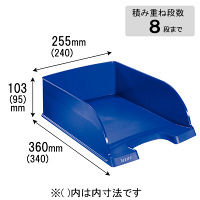 ライツ　レタートレー　ジャンボ　ブルー　A4タテ　4個　5233-00-35