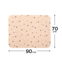 サンコー ポータブルトイレ マット 介護 介助 大判 ずれない 汚れ防止 70×90cm 1枚 ベージュ 吸着 KC-29