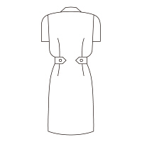 住商モンブラン ナースワンピース（半袖） 白/サックスブルー M A73-1414　白衣