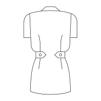 住商モンブラン レディスジャケット（ナースジャケット） 半袖 サックスブルー M A73-1446　白衣