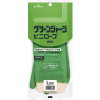【ビニール手袋】 ショーワグローブ グリーンジャージ No.600 L 1セット（5双：1双入×5袋）