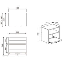 アスクル ビジネスアシスト スライドテーブル付きプリンタラック ネイビー 1台  オリジナル